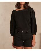 Deborah schwarzes T-Shirt