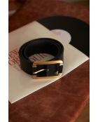 Ceinture large Juan en cuir noire