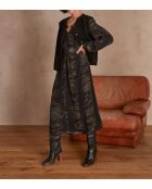 Bedrucktes Kleid Maiwen in Khaki