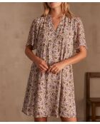 Albane-Kleid mit natürlichem Lurex-Print