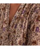 Albane-Kleid mit natürlichem Lurex-Print