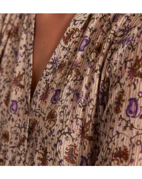 Albane-Kleid mit natürlichem Lurex-Print