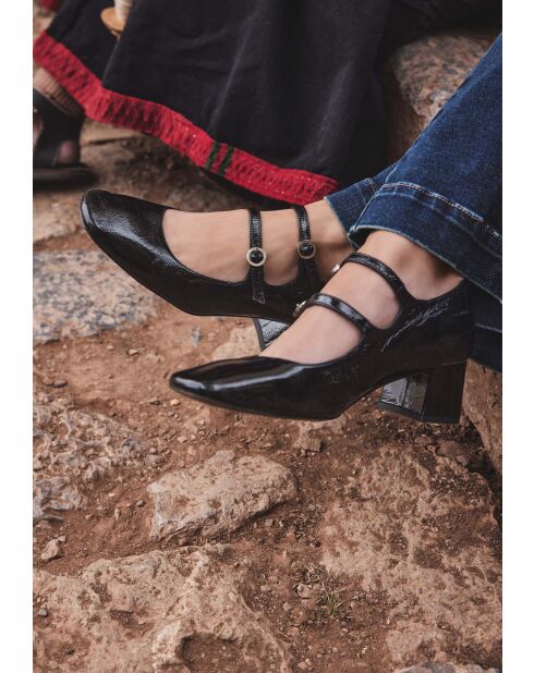 Escarpins en cuir Rafael Babies noirs
