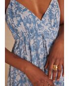 Vestido azul estampado Lucie