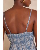 Vestido azul estampado Lucie