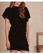 Mirage schwarzes Samtkleid