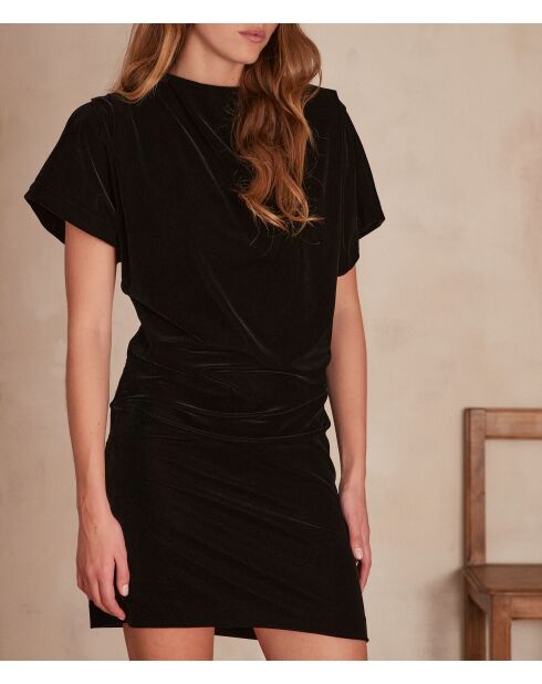 Mirage schwarzes Samtkleid