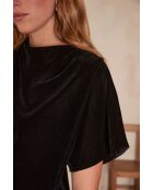 Mirage schwarzes Samtkleid