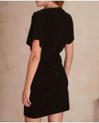 Mirage schwarzes Samtkleid