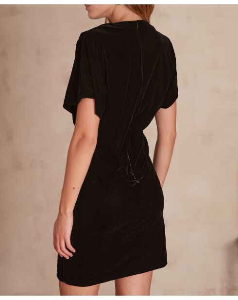 Mirage schwarzes Samtkleid