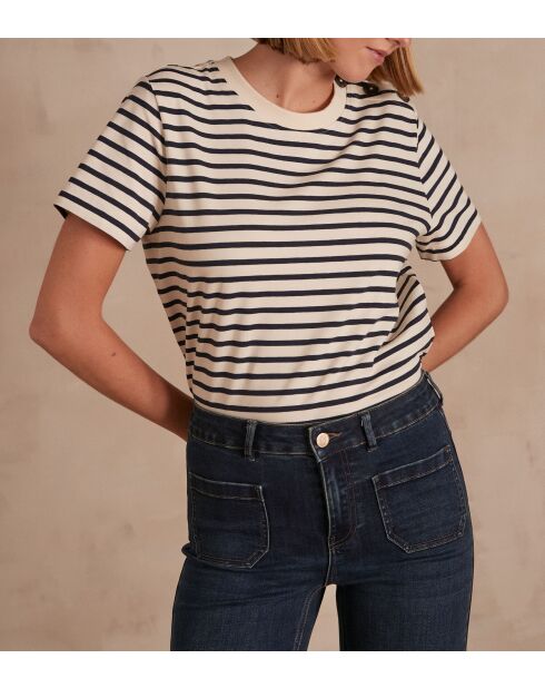 Ecrufarbenes T-Shirt Dalia