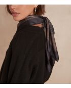 Foulard Ville encre marron foncé
