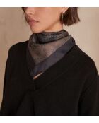 Foulard Ville encre marron foncé