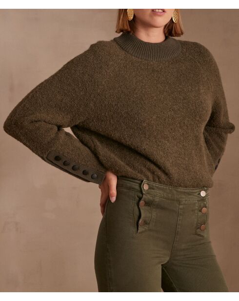Khakifarbener Strickpullover Clark
