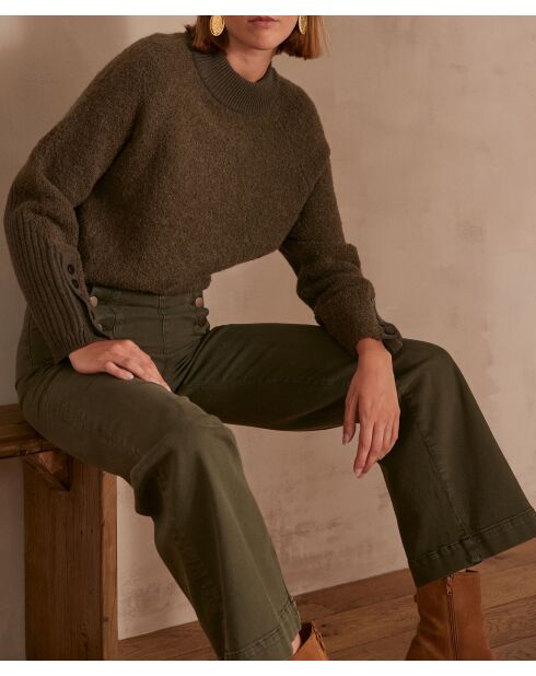 Khakifarbener Strickpullover Clark