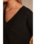 Maglione nero in maglia Line