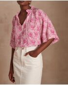 Blusa rosa pallido con stampa Becky