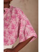 Blusa rosa pallido con stampa Becky