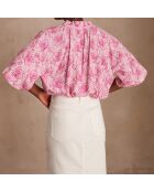 Blusa rosa pallido con stampa Becky