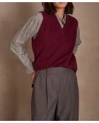 Burgunderfarbener Strickpullover Aristide