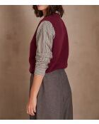 Burgunderfarbener Strickpullover Aristide