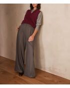 Burgunderfarbener Strickpullover Aristide