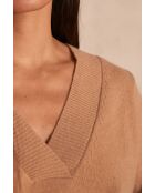 Leichter kamelfarbener Strickpullover Aaron