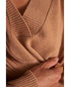 Leichter kamelfarbener Strickpullover Aaron