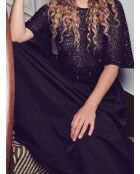 Bling schwarze Paillettenbluse