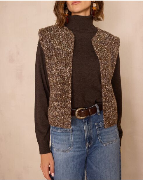 Bastien dunkelbrauner Pullover