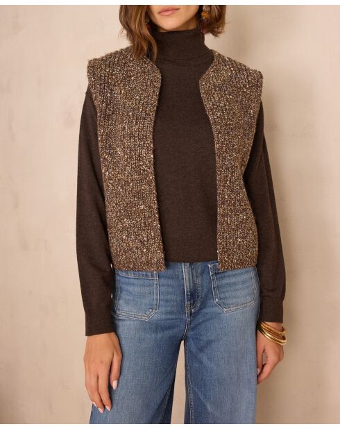 Bastien dunkelbrauner Pullover