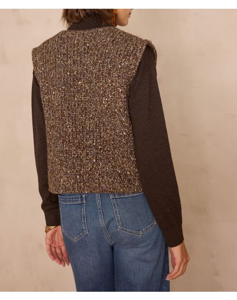 Bastien dunkelbrauner Pullover