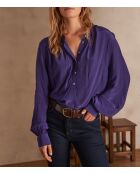 Violette Satinbluse Bradley