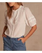 Chantal cremefarbene Bluse