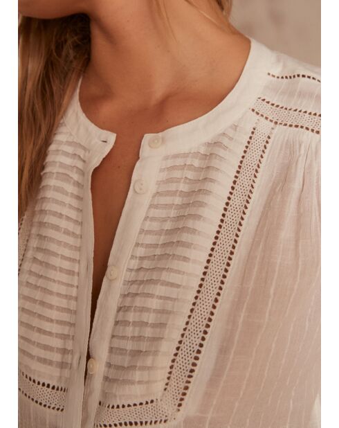 Chantal cremefarbene Bluse