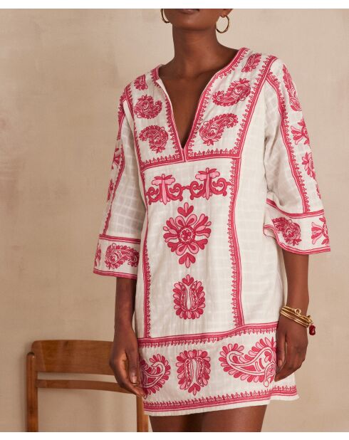 Primerose besticktes Marguerite-Kleid
