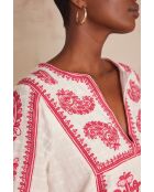 Primerose besticktes Marguerite-Kleid