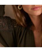 Blusa cachi ricamata Simone