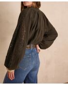Blusa cachi ricamata Simone