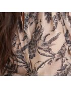 Blusa blu Saphir in cotone stampato