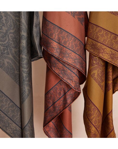 Foulard Ville Tessa cannelle