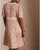 Mila gefrostetes rosafarbenes bedrucktes Kleid