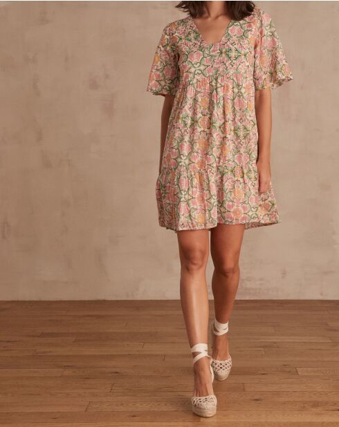 Mélie Kleid mit Lurex-Print in Primrose