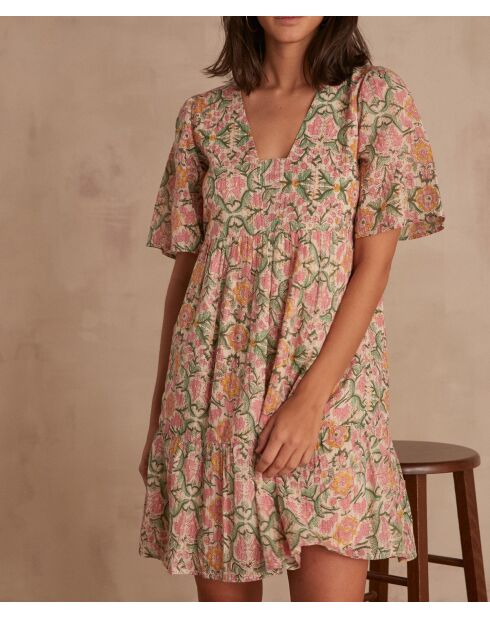 Mélie Kleid mit Lurex-Print in Primrose