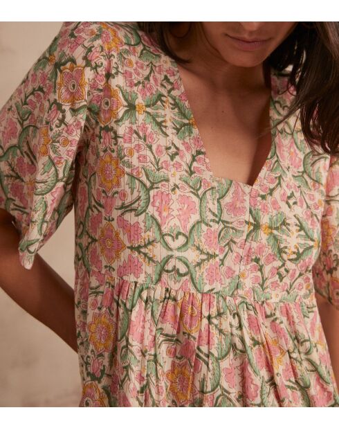 Mélie Kleid mit Lurex-Print in Primrose