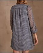 Marineblauwe jurk met print Macha