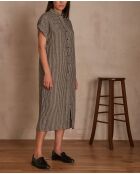 Malou zwarte jurk met gingham