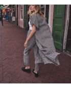 Malou zwarte jurk met gingham