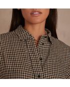 Malou zwarte jurk met gingham