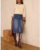 Dunkelindigofarbener Jeansrock Cleo